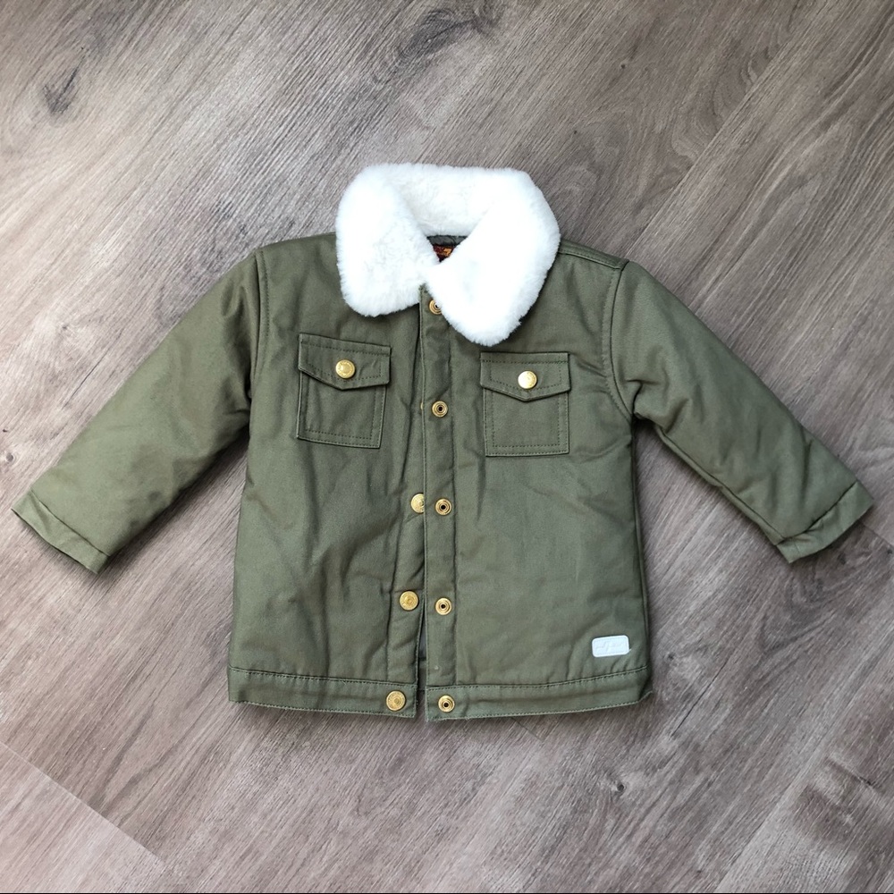 Olive Green Baby Girl Jacket